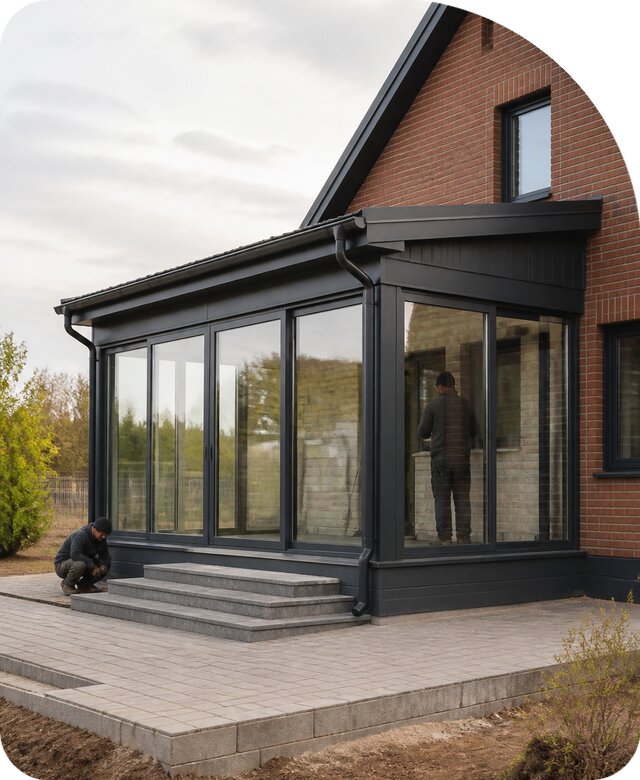 Пристройка к кирпичному дому в Кузнецке от 26060 р. | РадиДОМА-Кнц